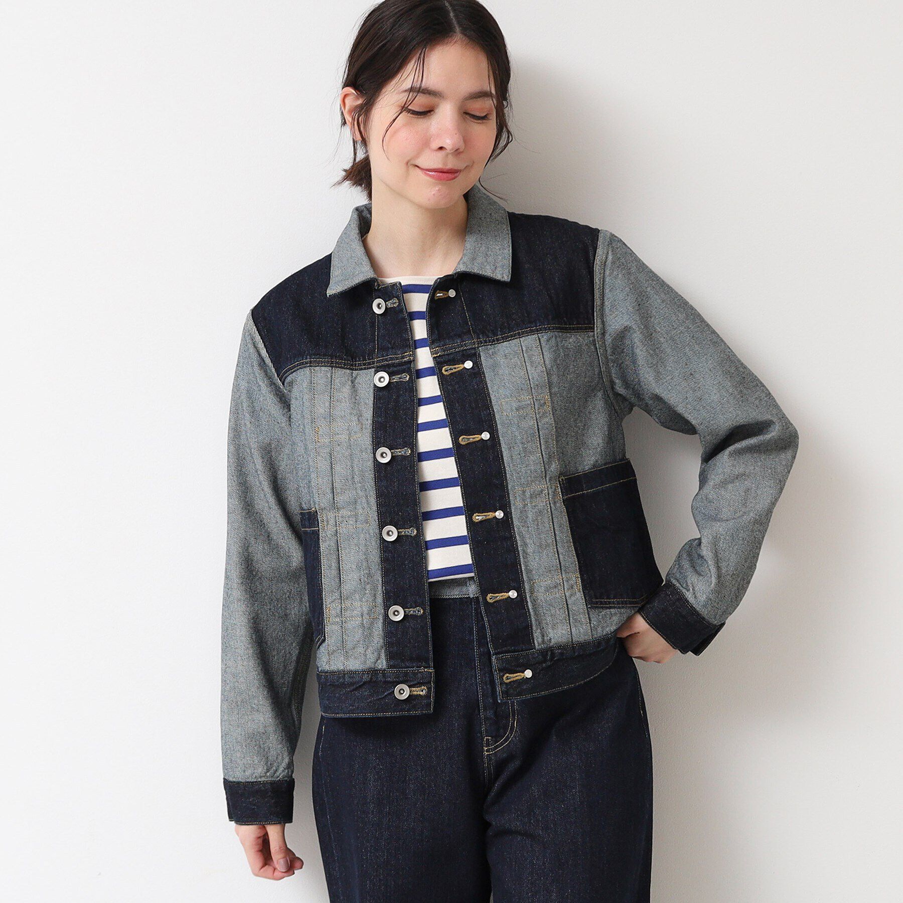 Dessin「【リバーシブル・ユニセックス】デニムジャケット」|デニムジャケット|ネイビー(094)
