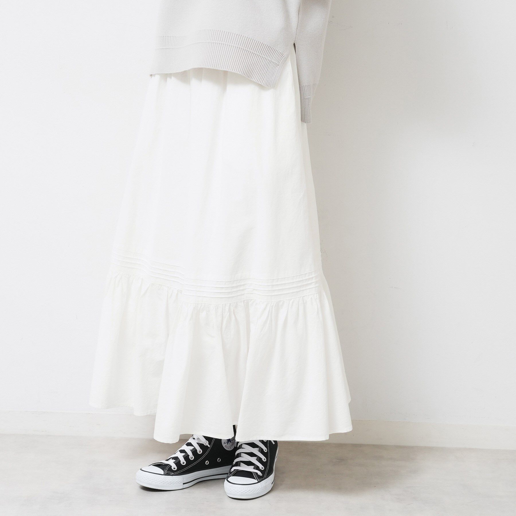 Dessin「【ウエストゴム/洗える】コットンフレアスカート」|スカート|