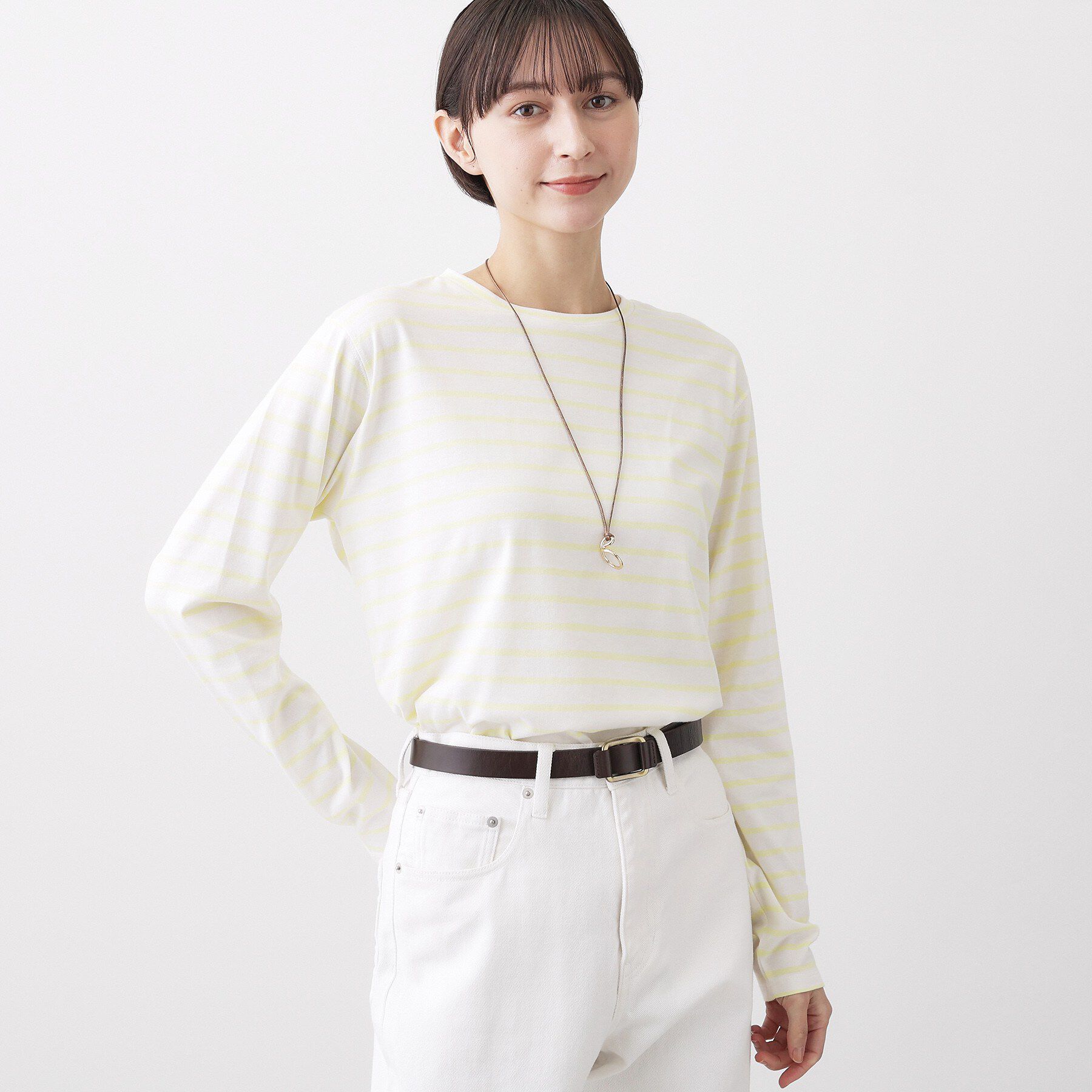 Dessin「【洗える】シャツテールロングTシャツ」|Tシャツ・カットソー|