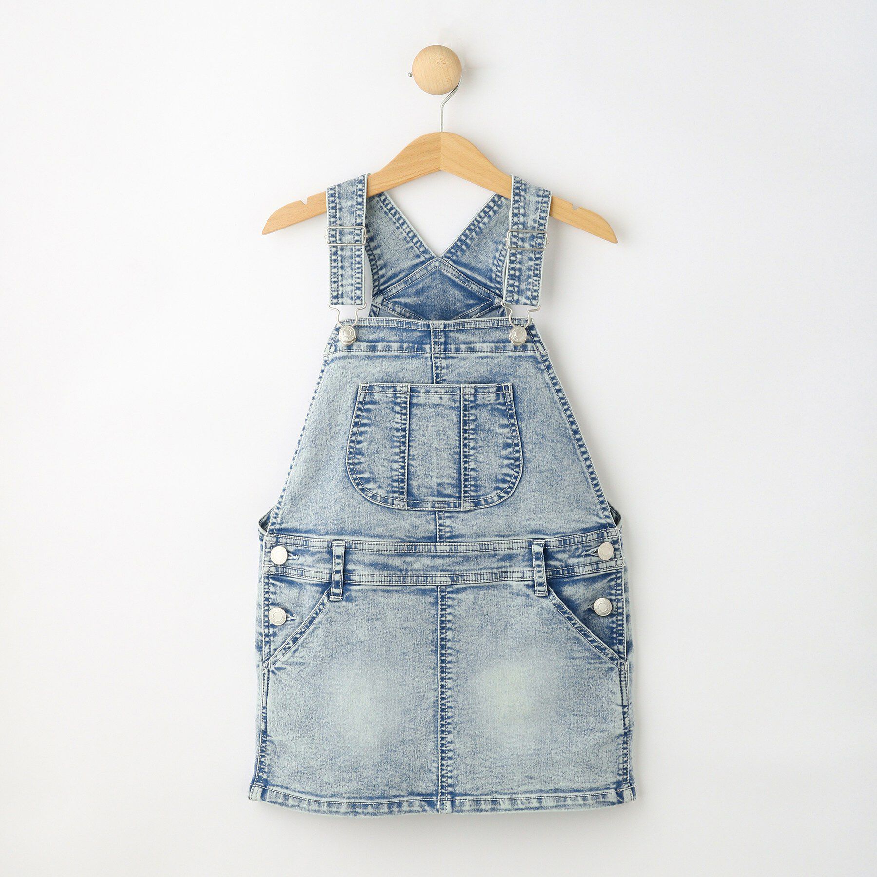 Dessin「ハイストレッチデニムジャンパースカート」|ワンピース|ブルー(091)