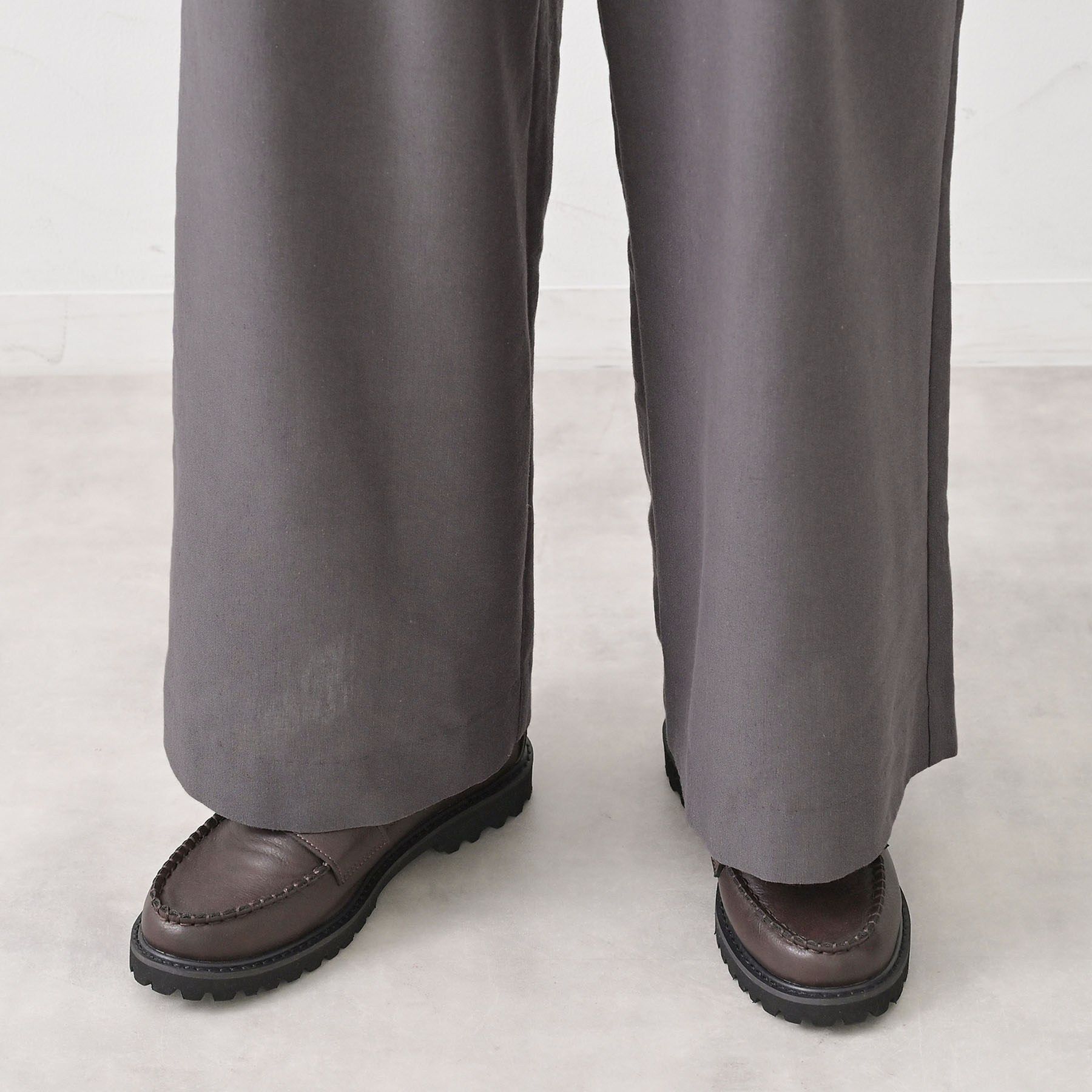 Dessin「【セットアップ可/ウエストゴム】リネンブレンドワイドパンツ」|その他|