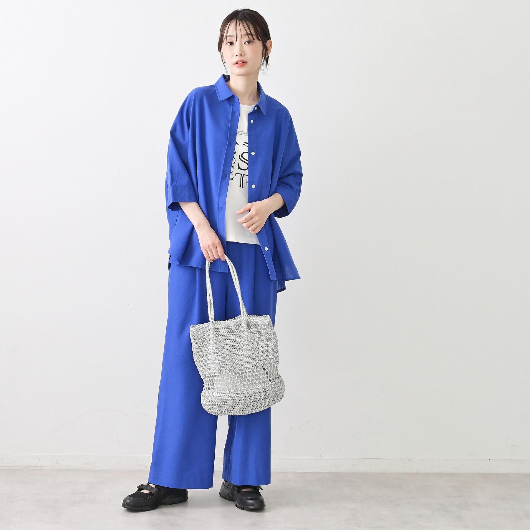 Dessin「【セットアップ可/ウエストゴム】リネンブレンドワイドパンツ」|その他|