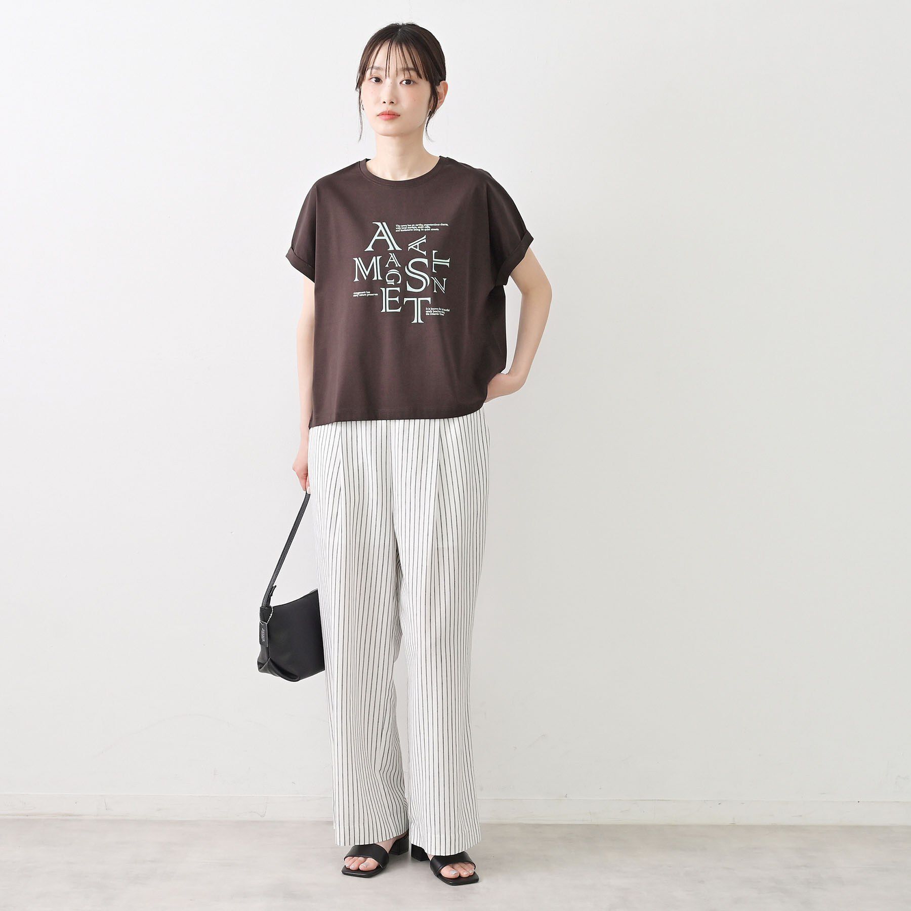 Dessin「【セットアップ可/ウエストゴム】リネンブレンドワイドパンツ」|その他|