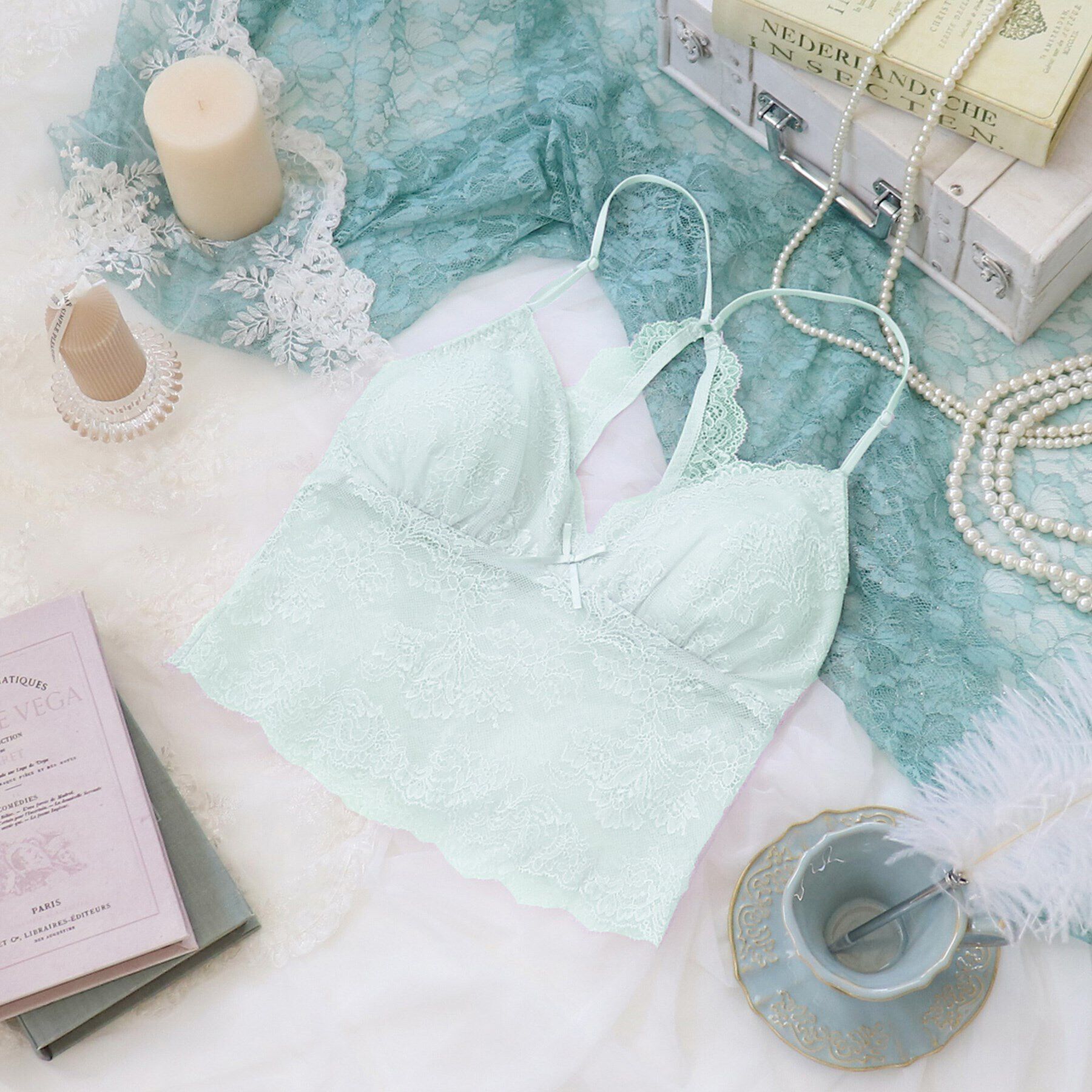 Risa Magli「マリッジ カップ付きキャミソール」|キャミソール|ミント(020)