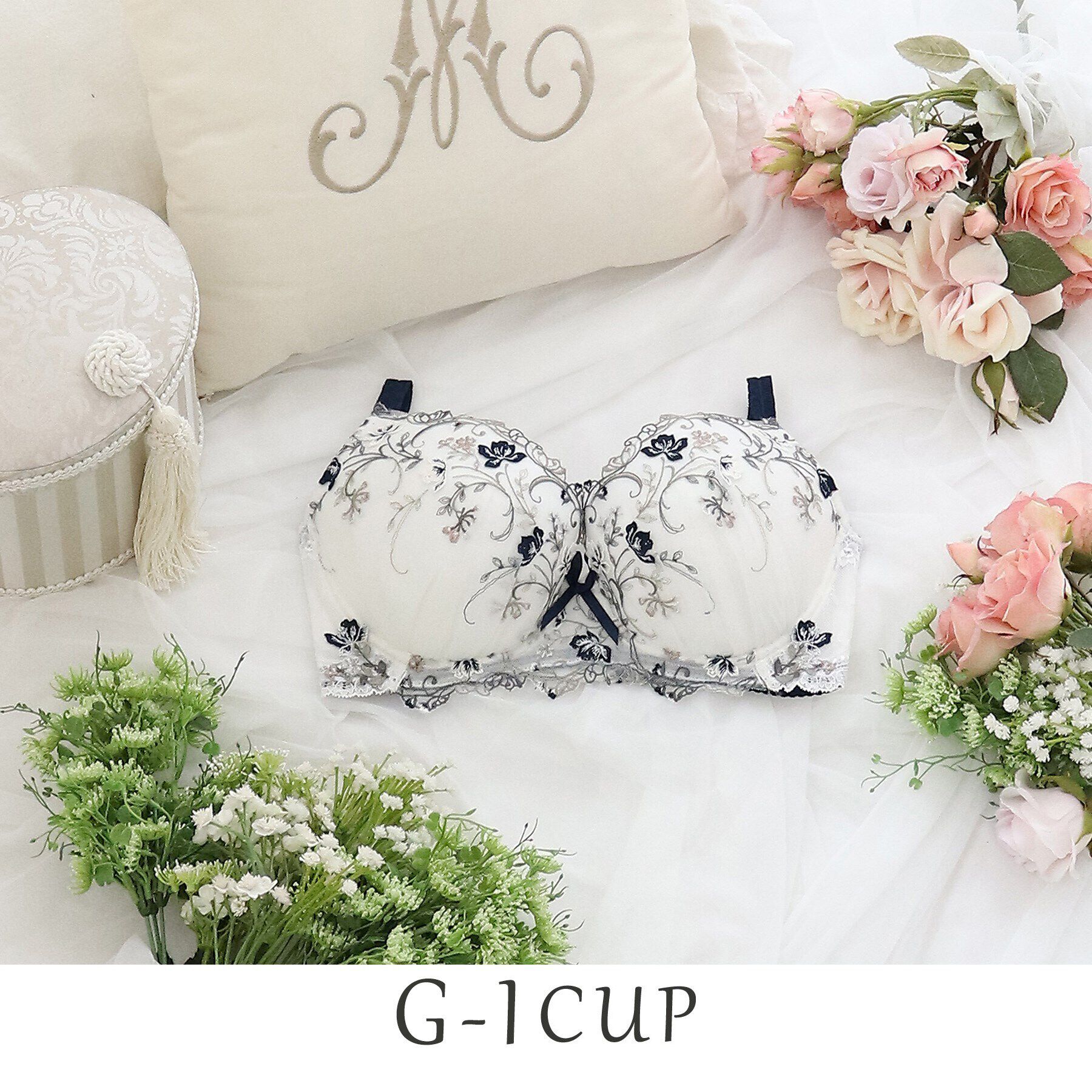 Risa Magli「カトリーヌ ブラジャー」|インナー|ネイビー(093)