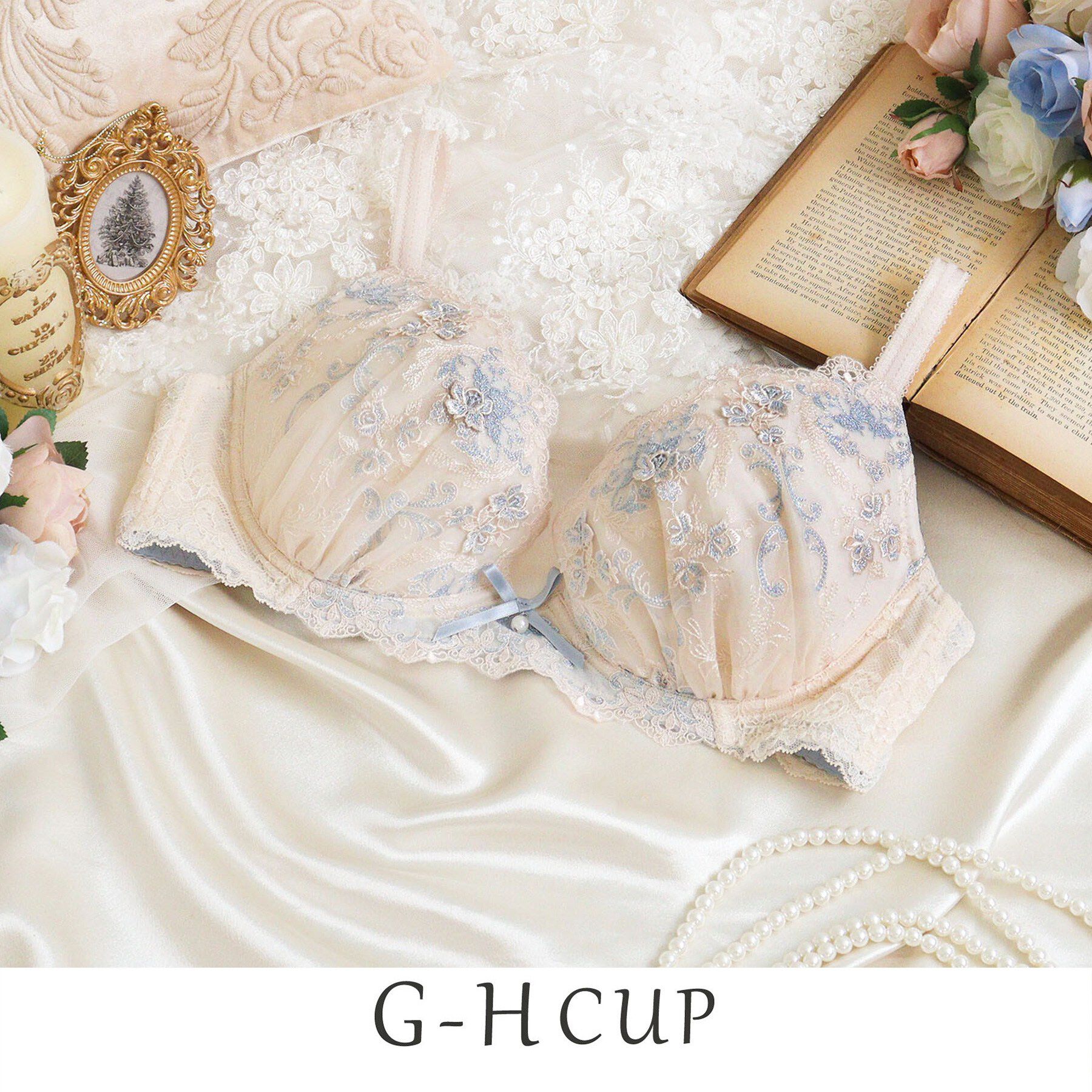 Risa Magli「カタリーナ ブラジャー (G-H) ＜V Make Type＞」|インナー|クリーム(054)