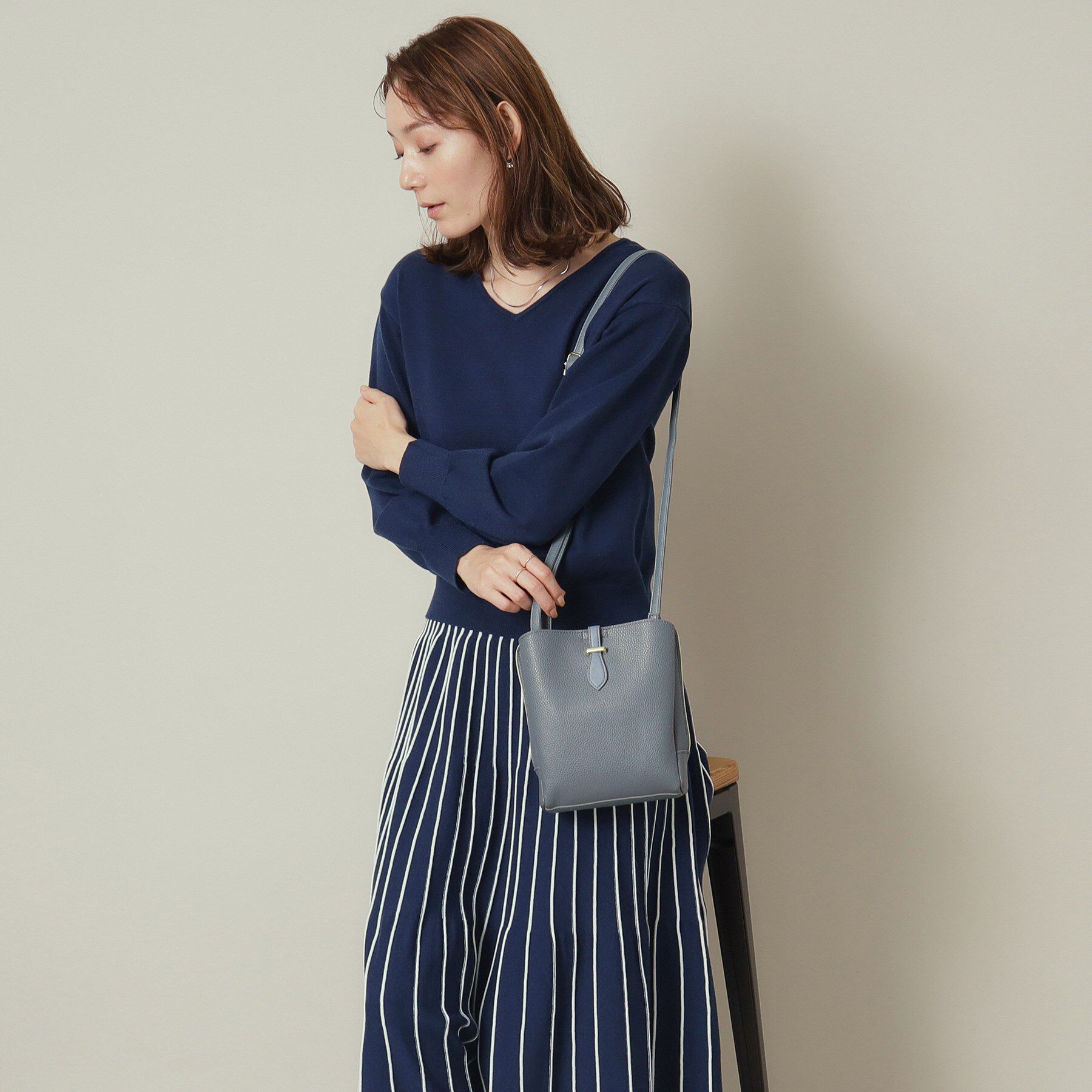 ITS&rsquo;DEMO「【通勤／手洗い可】Vネック&times;フレアスカートセットアップ」|スーツ|