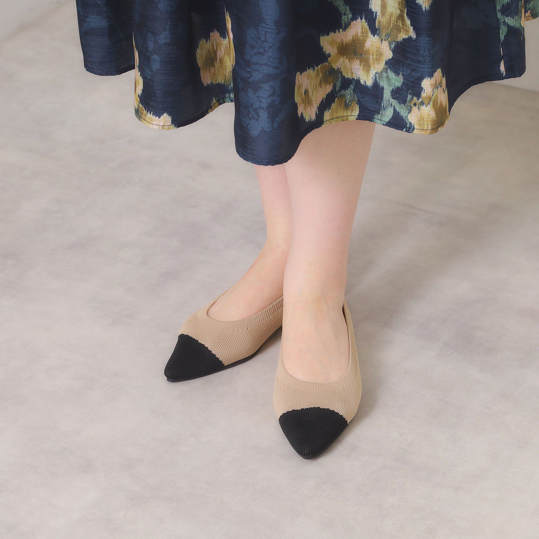 ITS&rsquo;DEMO「ポインテッドニットパンプス」|パンプス|