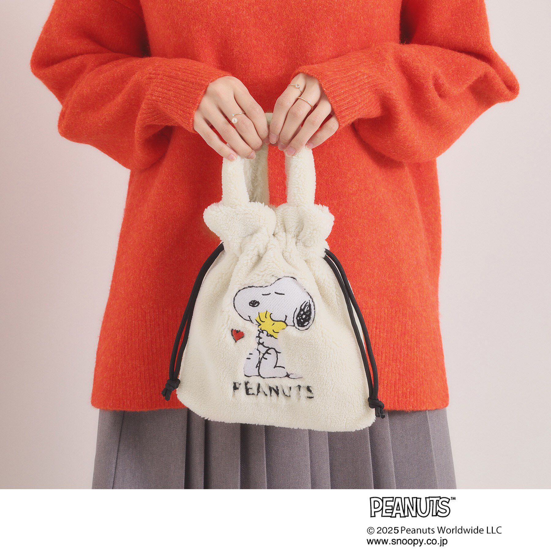 ITS&rsquo;DEMO「＜PEANUTS＞ボア刺繍ショルダー」|ショルダー・メッセンジャー|