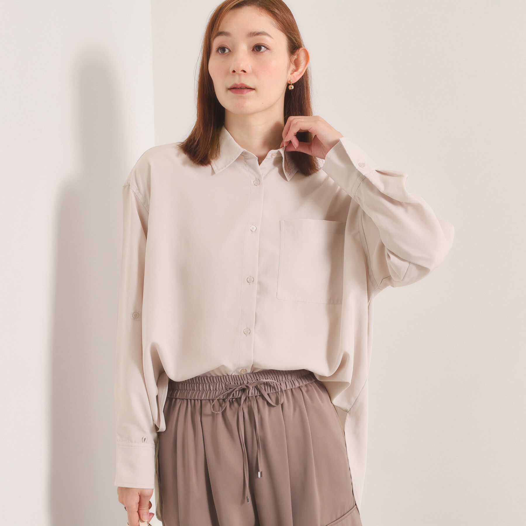 ITS&rsquo;DEMO「【接触冷感／吸水速乾／UV／洗濯機OK】袖2wayブラウス」|シャツ・ブラウス|