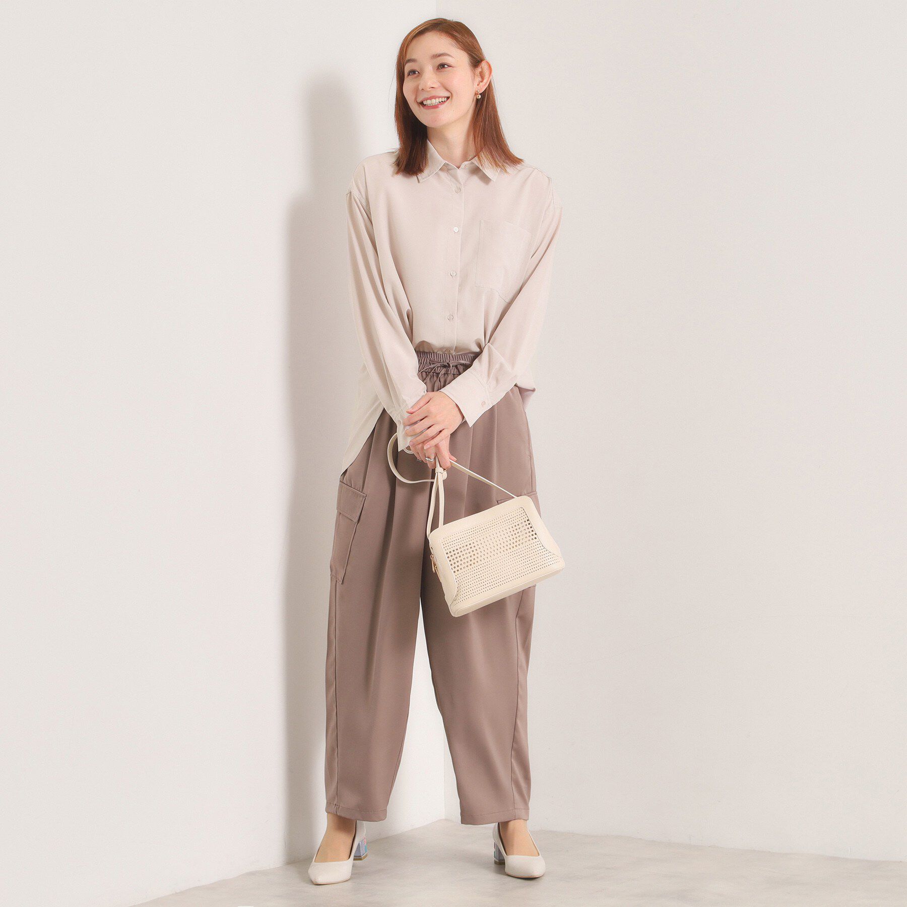 ITS&rsquo;DEMO「【接触冷感／吸水速乾／UV／洗濯機OK】袖2wayブラウス」|シャツ・ブラウス|