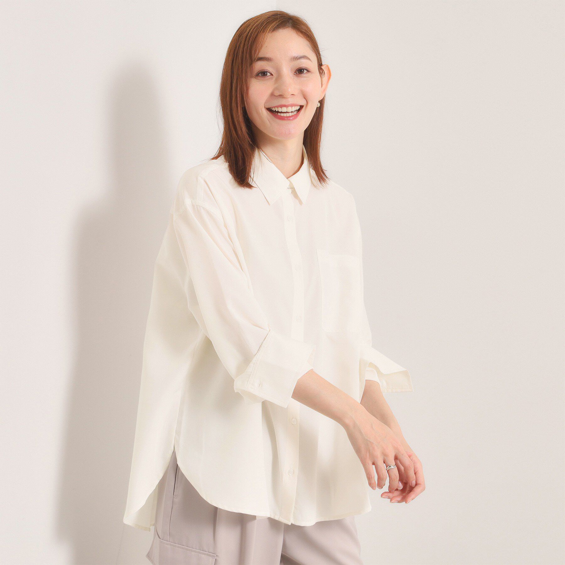 ITS&rsquo;DEMO「【接触冷感／吸水速乾／UV／洗濯機OK】袖2wayブラウス」|シャツ・ブラウス|