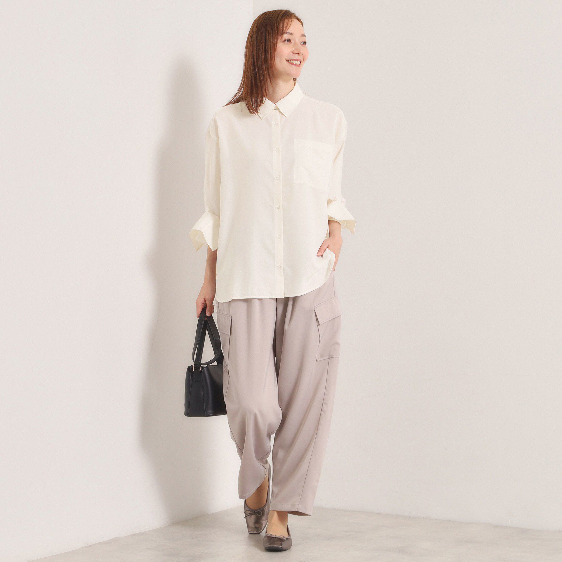 ITS&rsquo;DEMO「【接触冷感／吸水速乾／UV／洗濯機OK】袖2wayブラウス」|シャツ・ブラウス|