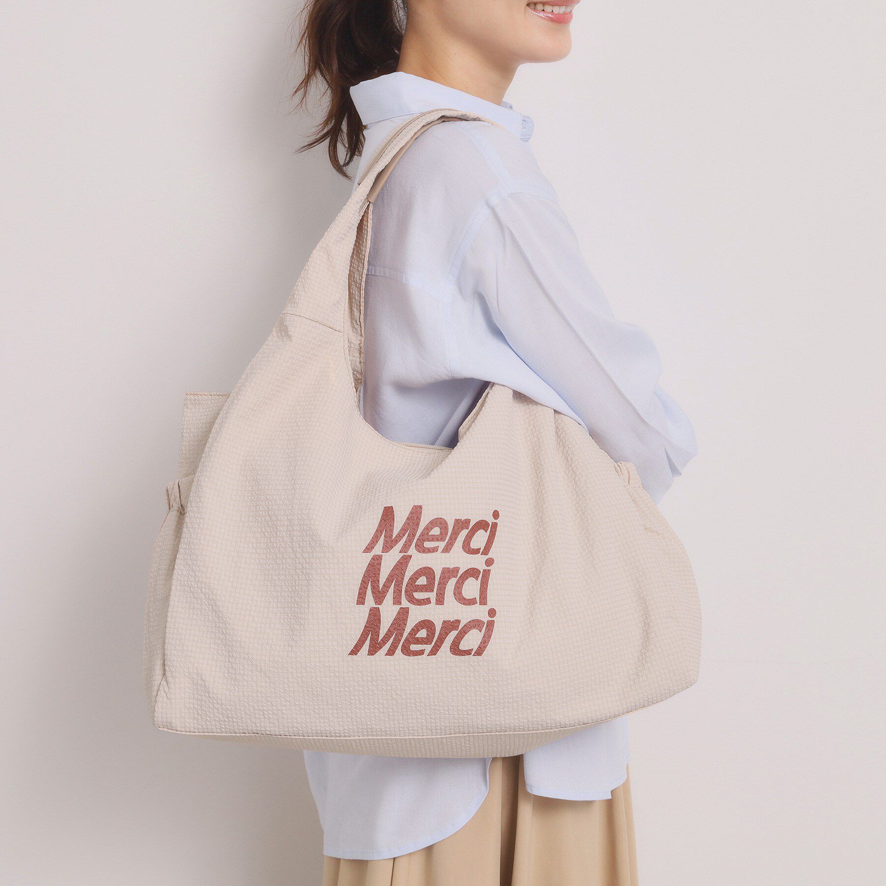 ITS&rsquo;DEMO「ロゴトート」|トートバッグ|ベージュ(052)