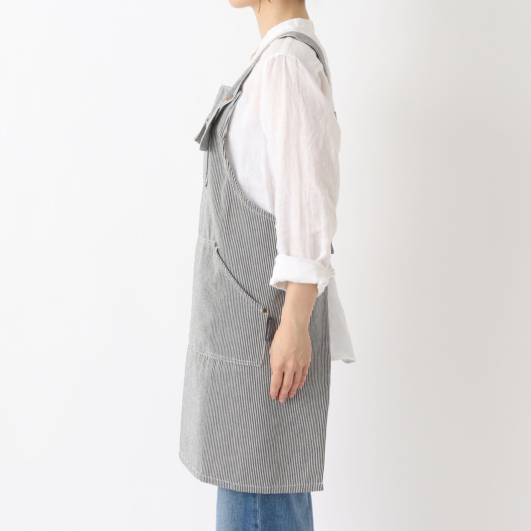 212 KITCHEN STORE「ヒッコリーストライプエプロン M BK ＜212Kオリジナル＞」|食器・キッチングッズ|