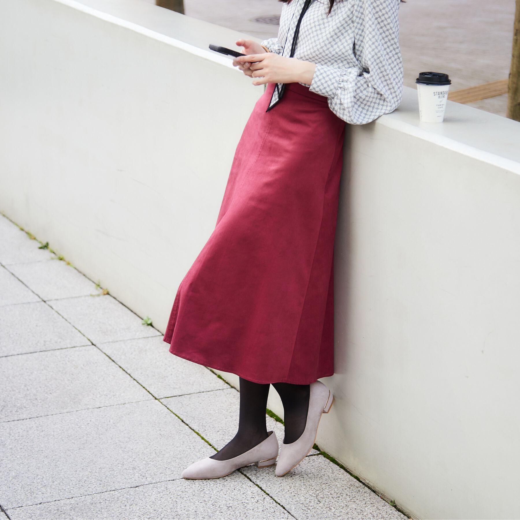 ESPERANZA「《定番》晴雨兼用クッションフラットパンプス」|パンプス|