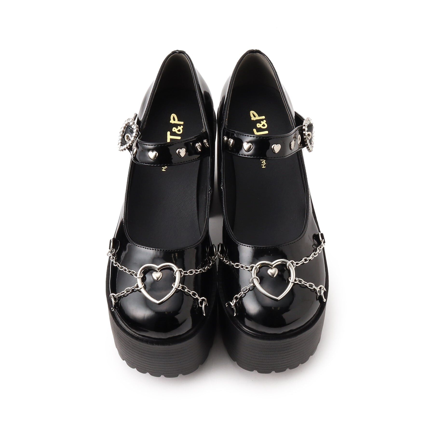 csT&P「厚底ハート付きチェーンパンプス 24SS」|パンプス|