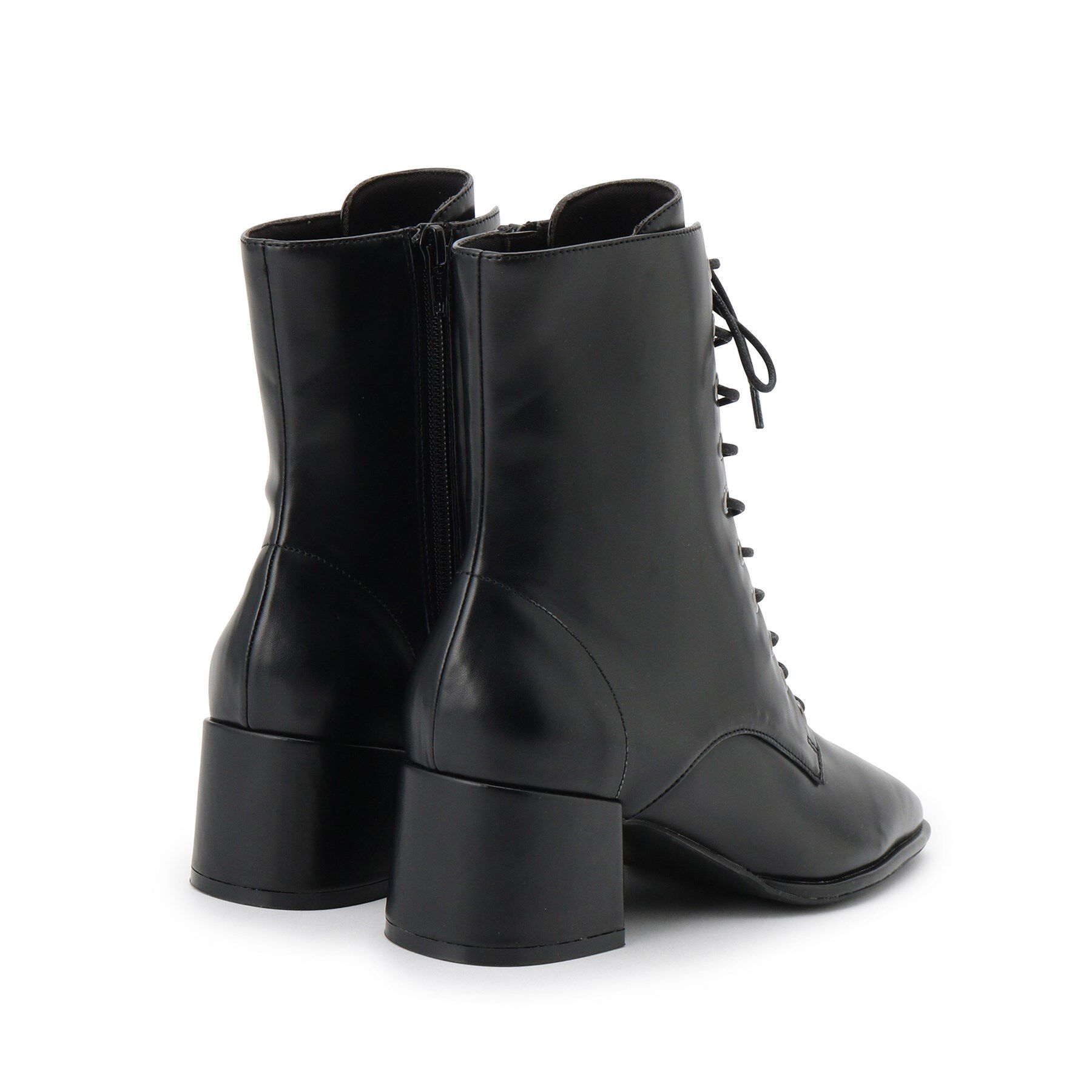 ESPERANZA「レースアップミドルヒールブーツ」|ショートブーツ|