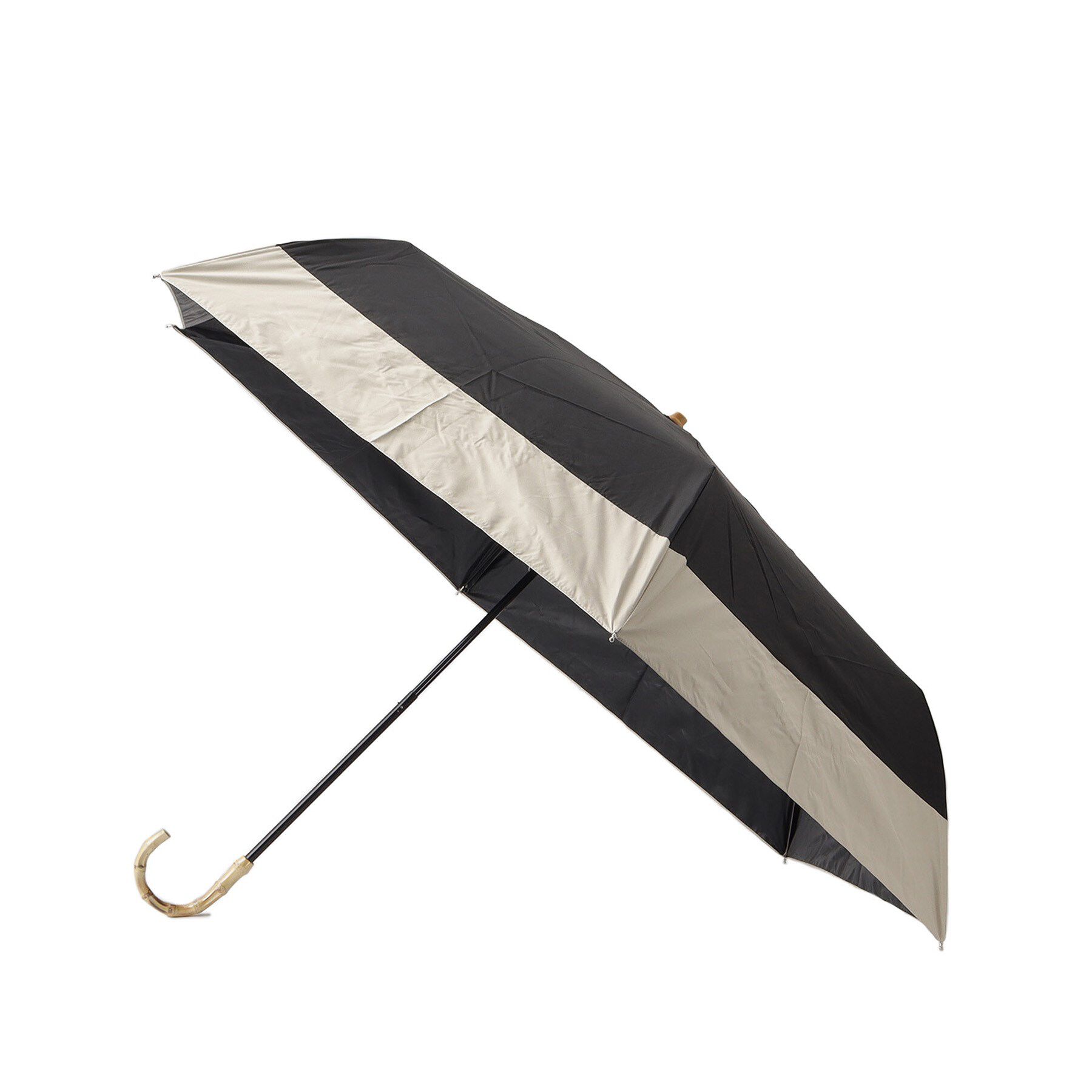 Ober Tashe「バイカラー 折り畳み傘 日傘 晴雨兼用」|傘|ブラック(019)