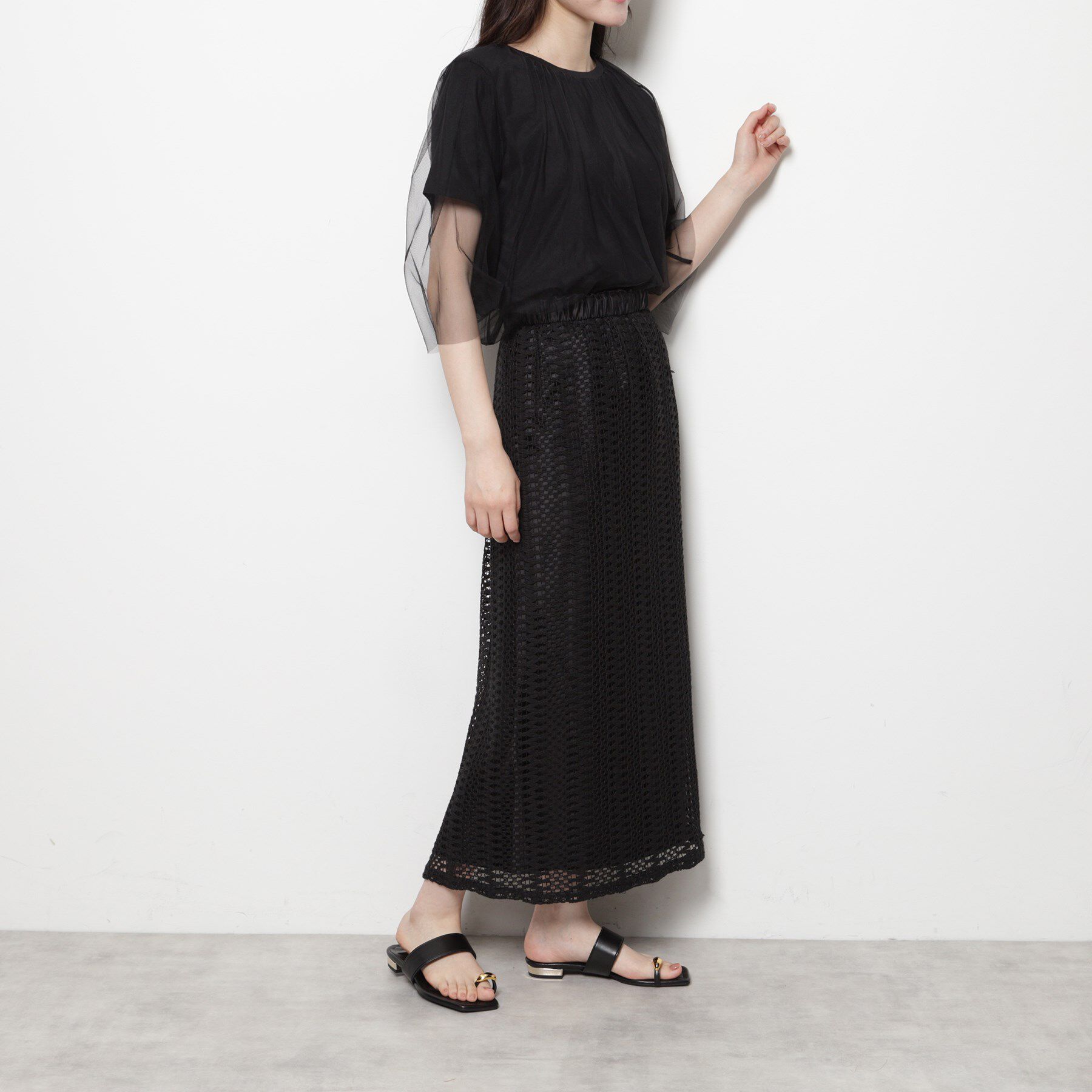 ESPERANZA「ゴールドリングトングフラットサンダル」|サンダル|