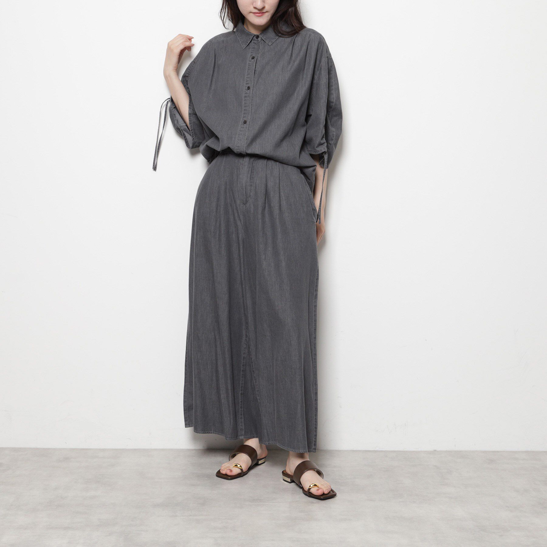 ESPERANZA「ゴールドリングトングフラットサンダル」|サンダル|