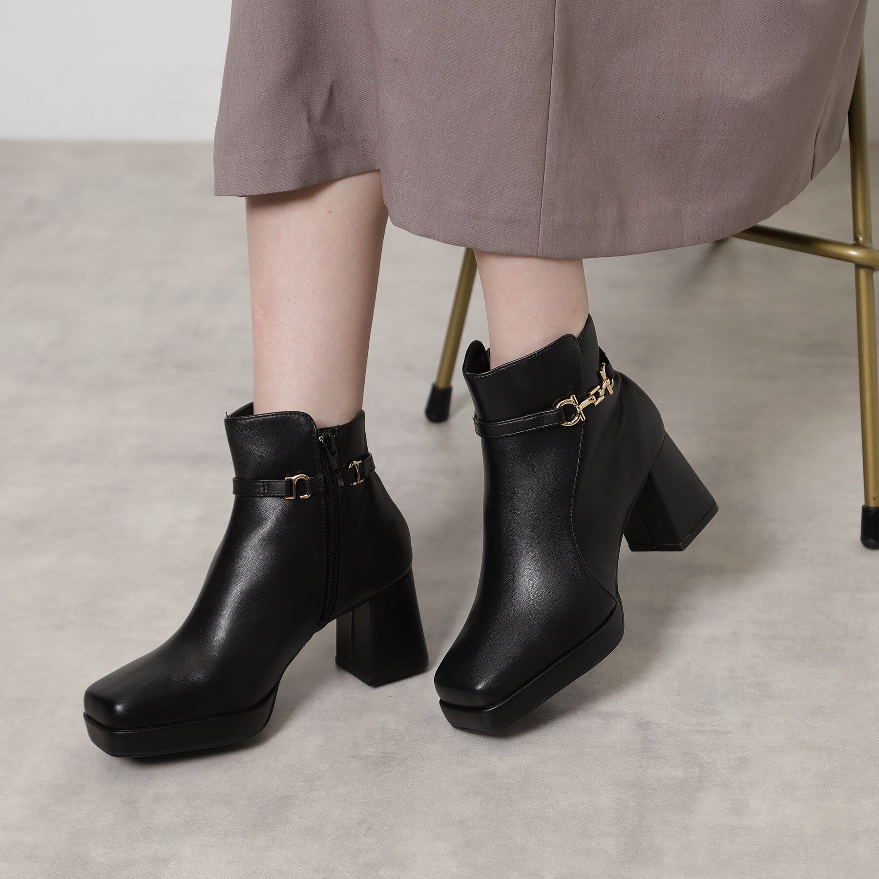 ESPERANZA「【レイン対応】サイドビット2WAYショートブーツ」|ショートブーツ|