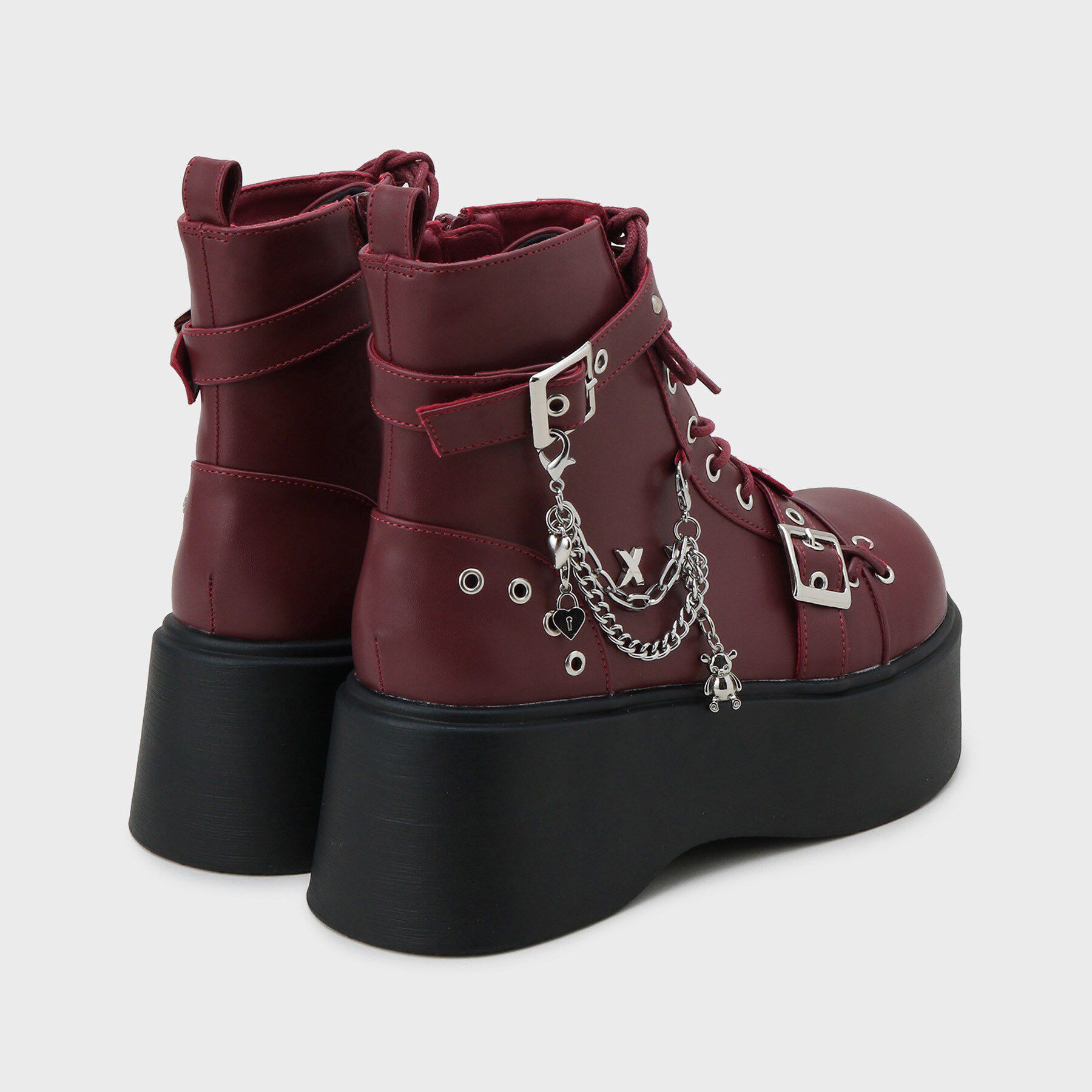 csT&P「厚底レースアップ地雷系闇病みかわブーツ」|ショートブーツ|