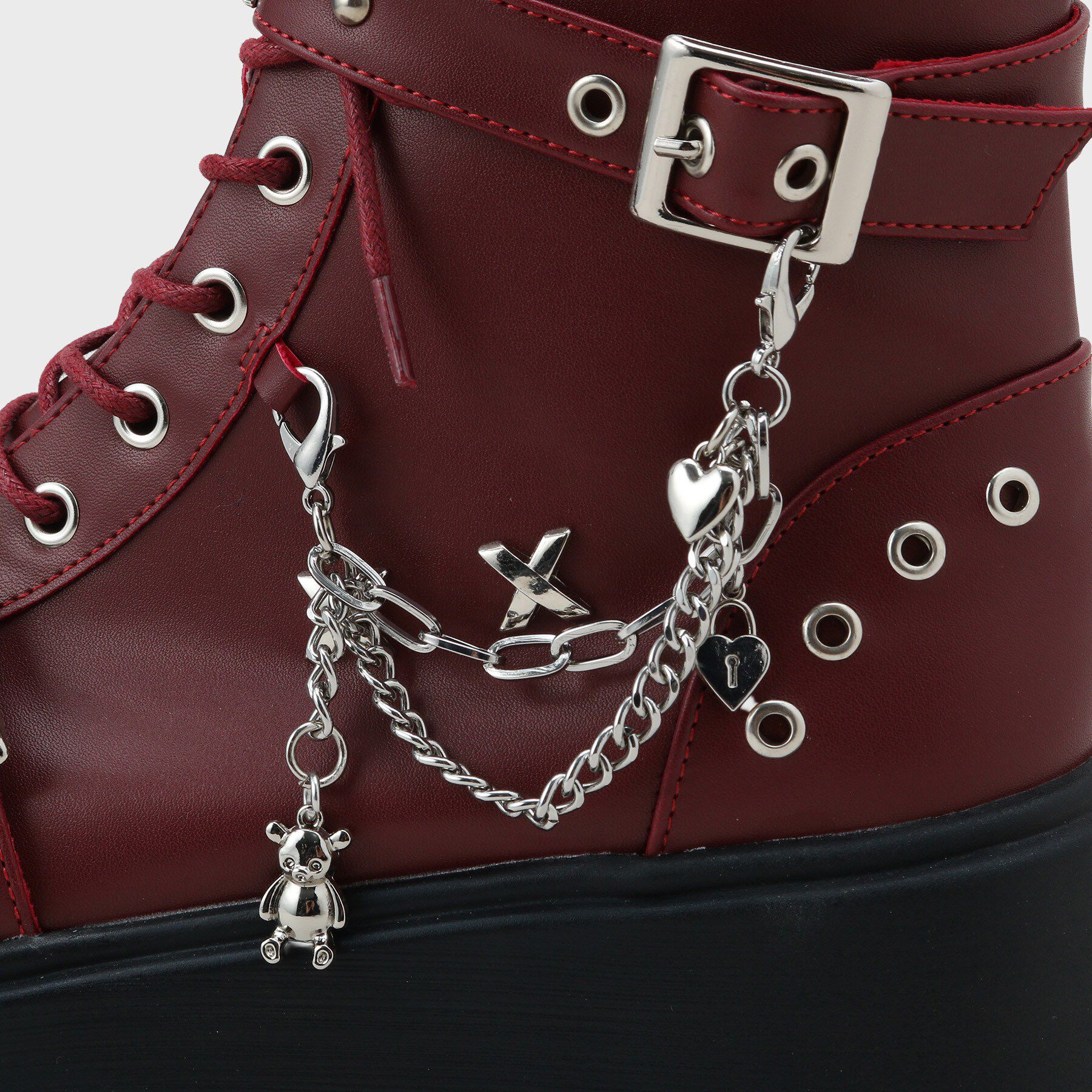 csT&P「厚底レースアップ地雷系闇病みかわブーツ」|ショートブーツ|