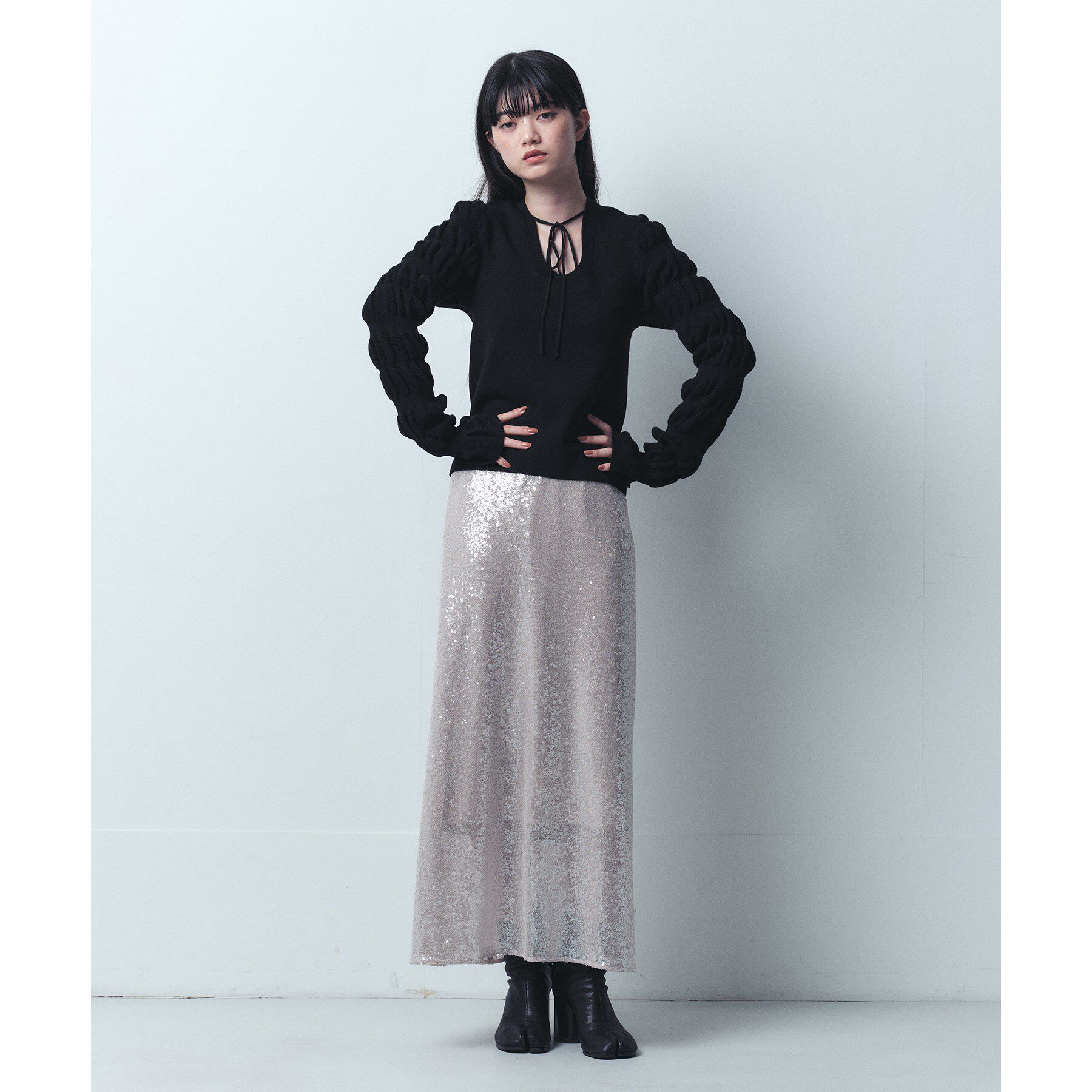 CODE A「gathered sleeves knit」|ニット・セーター|