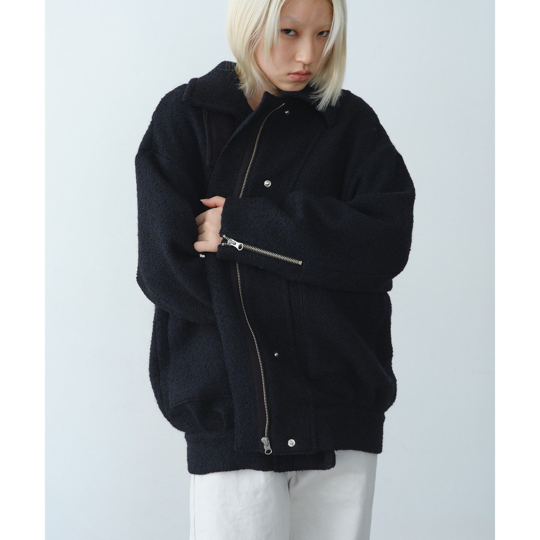 CODE A「oversized tweed blouson」|ダウン|
