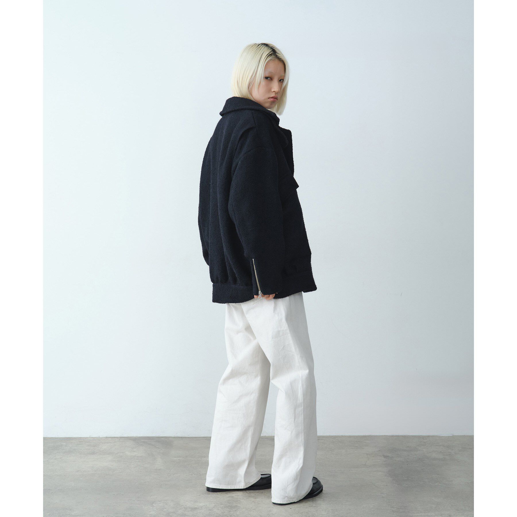 CODE A「oversized tweed blouson」|ダウン|