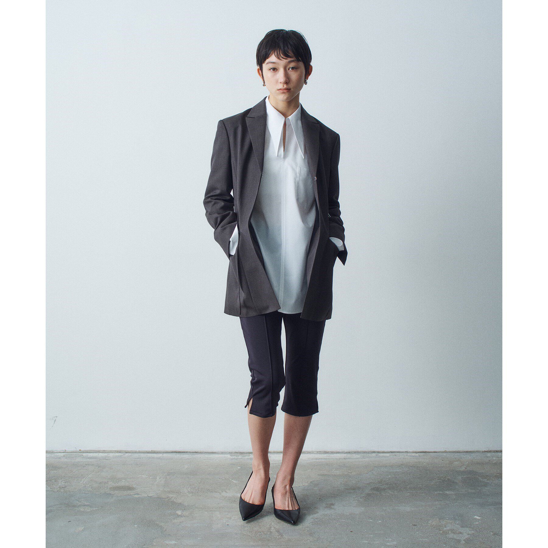 CODE A「【Re】point neck shirt」|シャツ・ブラウス|