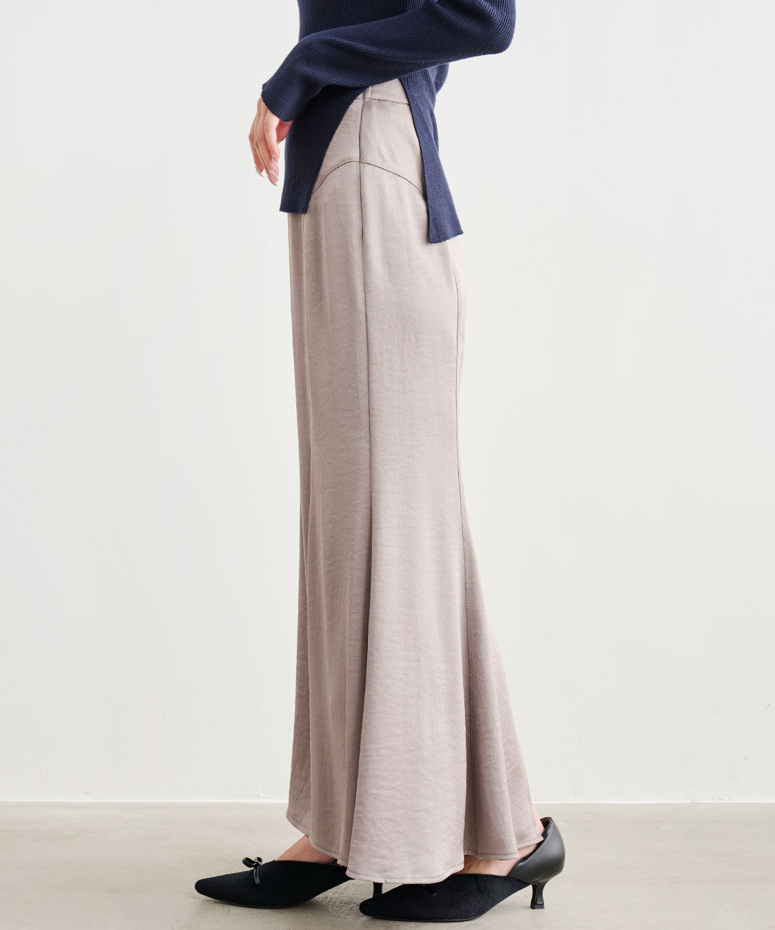 COCO DEAL「カーブ切り替えサテンマーメイドスカート」|スカート|