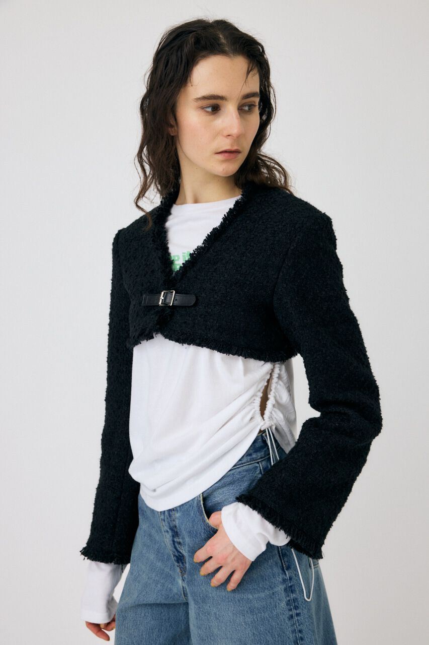 MOUSSY「BELTED TWEED ボレロ」|その他|