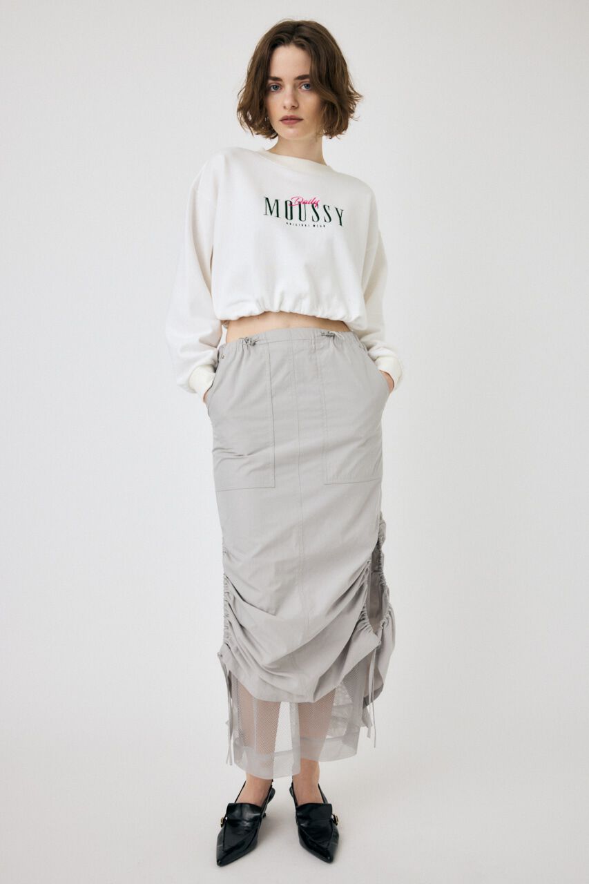 MOUSSY「MESH LAYERED CARGO スカート」|スカート|L/GRY1