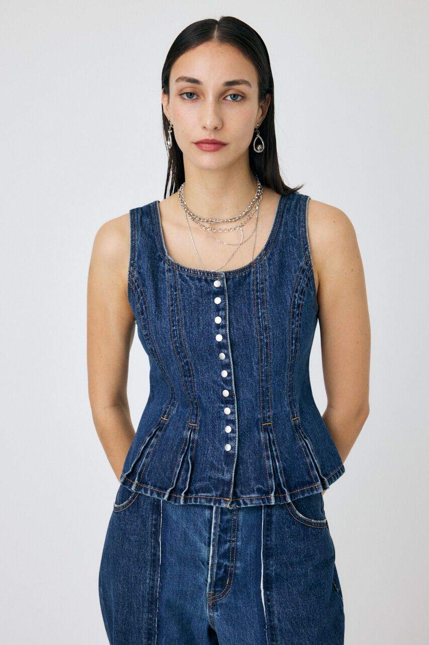 MOUSSY「BUTTON UP デニムトップス」|シャツ・ブラウス|