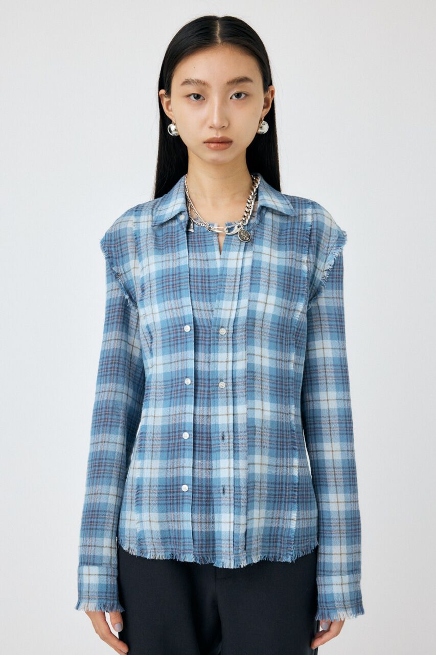 MOUSSY「DOUBLE FRONT TARTAN シャツ」|シャツ・ブラウス|