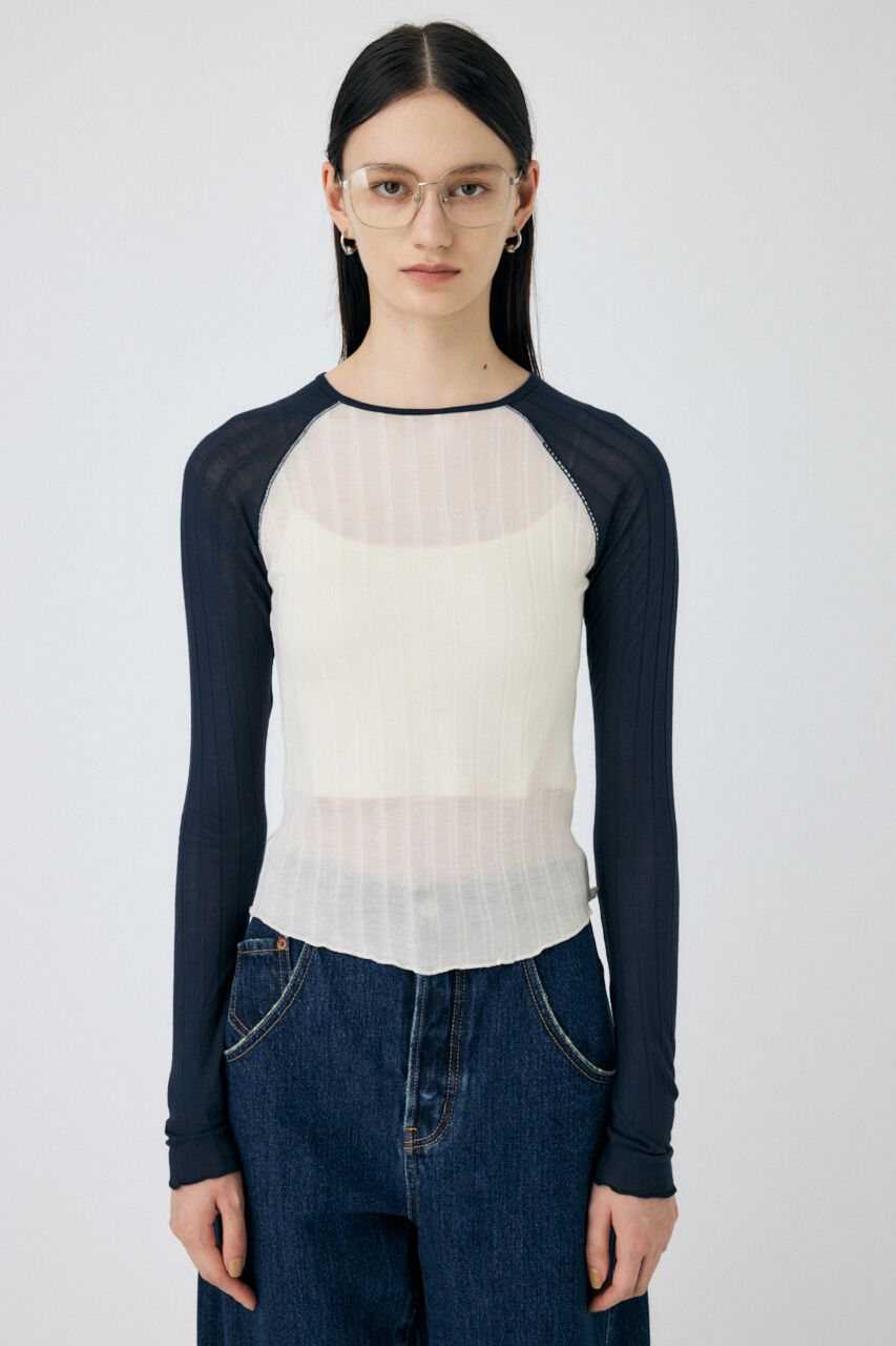 MOUSSY「BROAD RIB ラグラントップス」|Tシャツ・カットソー|