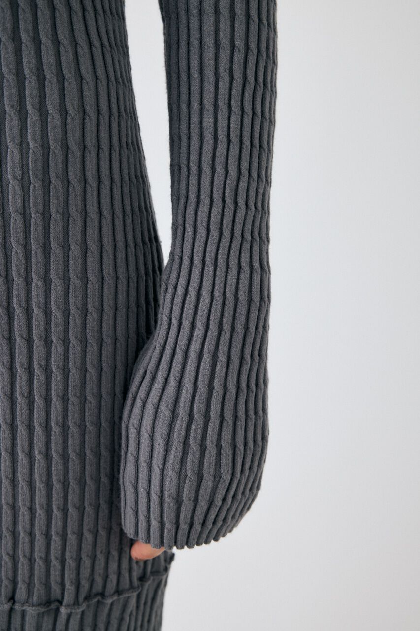 MOUSSY「CABLE KNIT ロングドレス」|ワンピース|