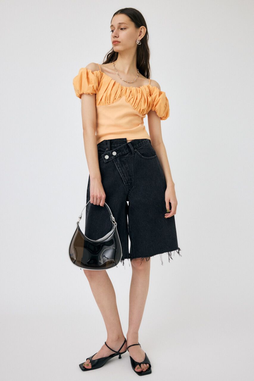 MOUSSY「VOLUME SLEEVE DOCKING トップス」|Tシャツ・カットソー|