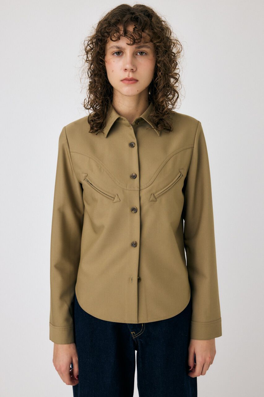 MOUSSY「CURVE POCKET DETAILシャツ」|シャツ・ブラウス|