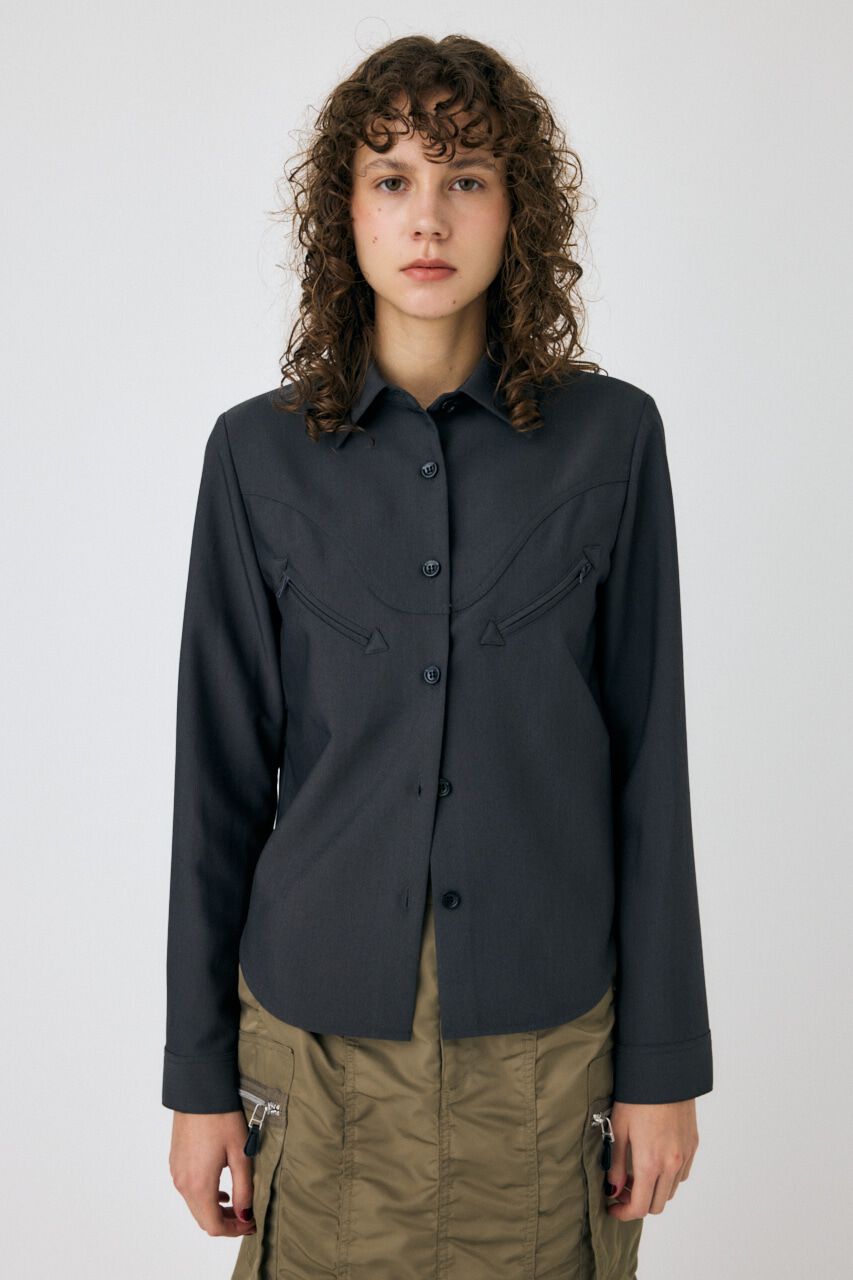 MOUSSY「CURVE POCKET DETAILシャツ」|シャツ・ブラウス|