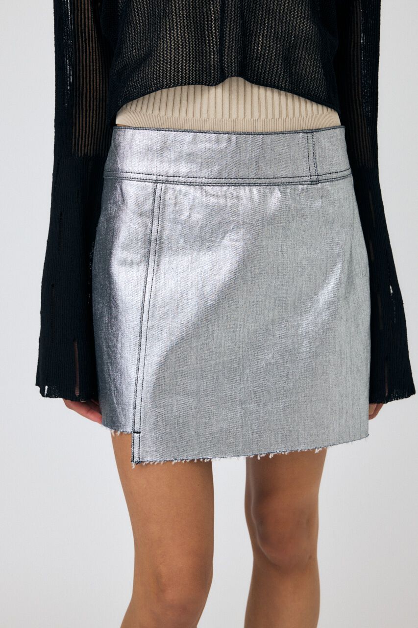 MOUSSY「FOIL PRINT ミニスカート」|スカート|