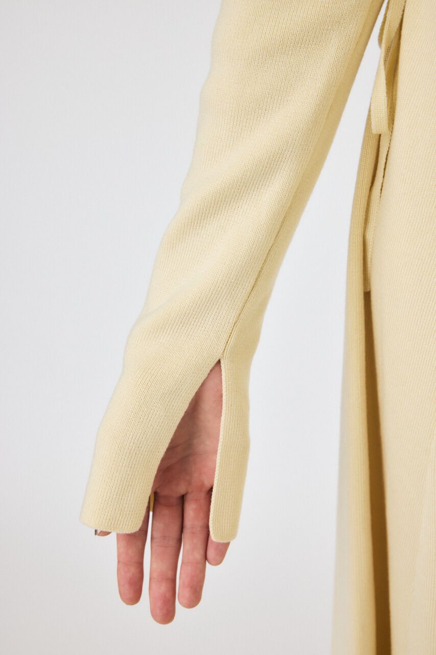 MOUSSY「WAIST RIBBON モックネックドレス」|ワンピース|