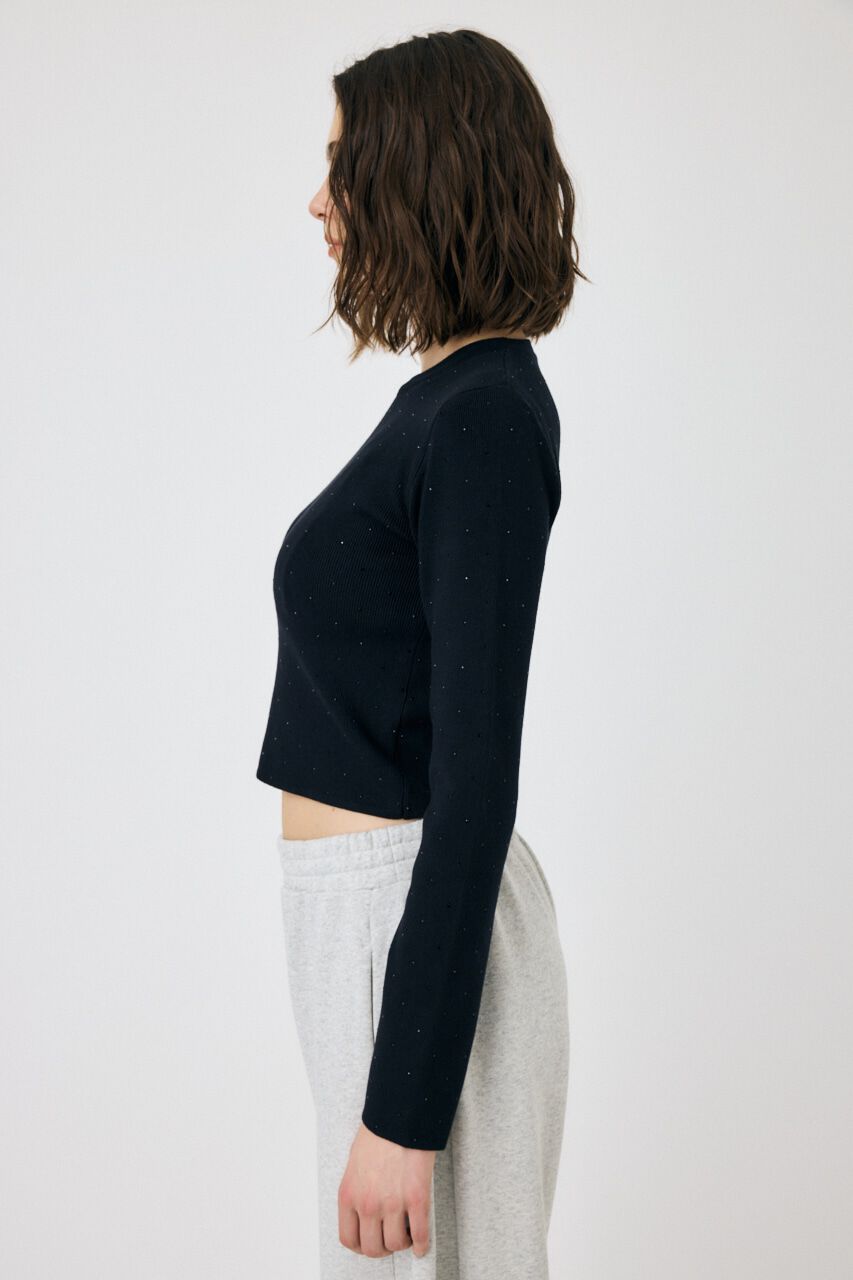 MOUSSY「RHINESTONE ニットトップス」|ニット・セーター|