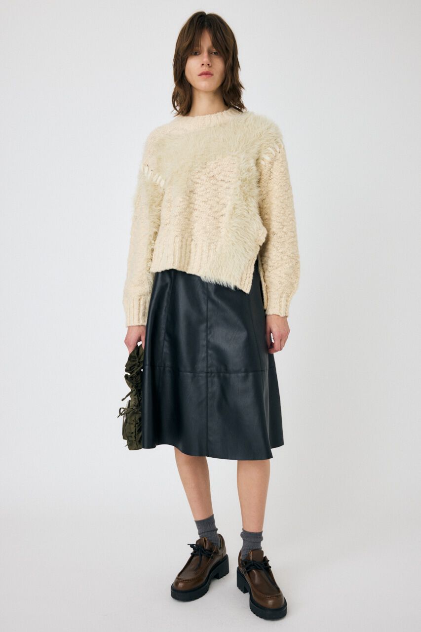 MOUSSY「F/LEATHER フレアスカート」|スカート|