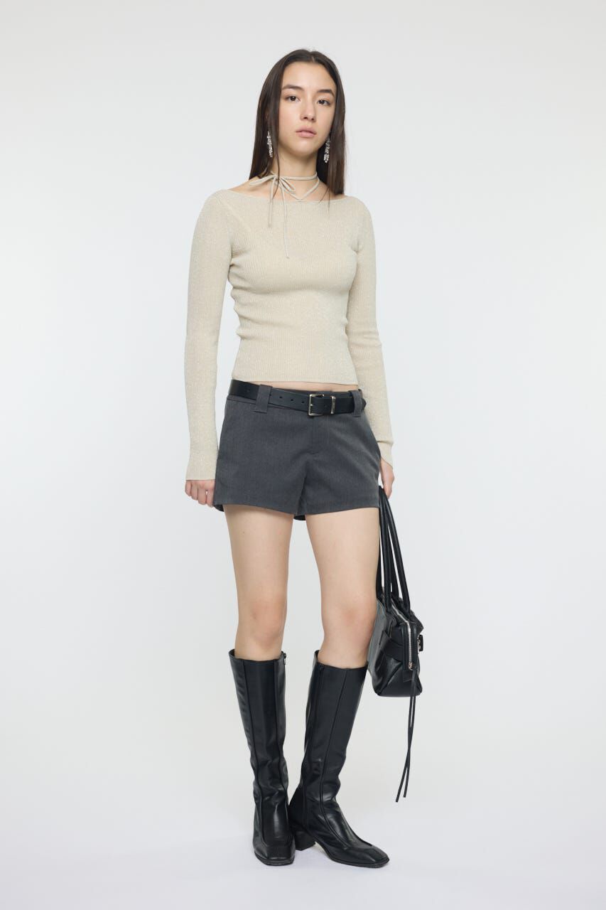 MOUSSY「GLITTER TIE KNIT トップス」|ニット・セーター|