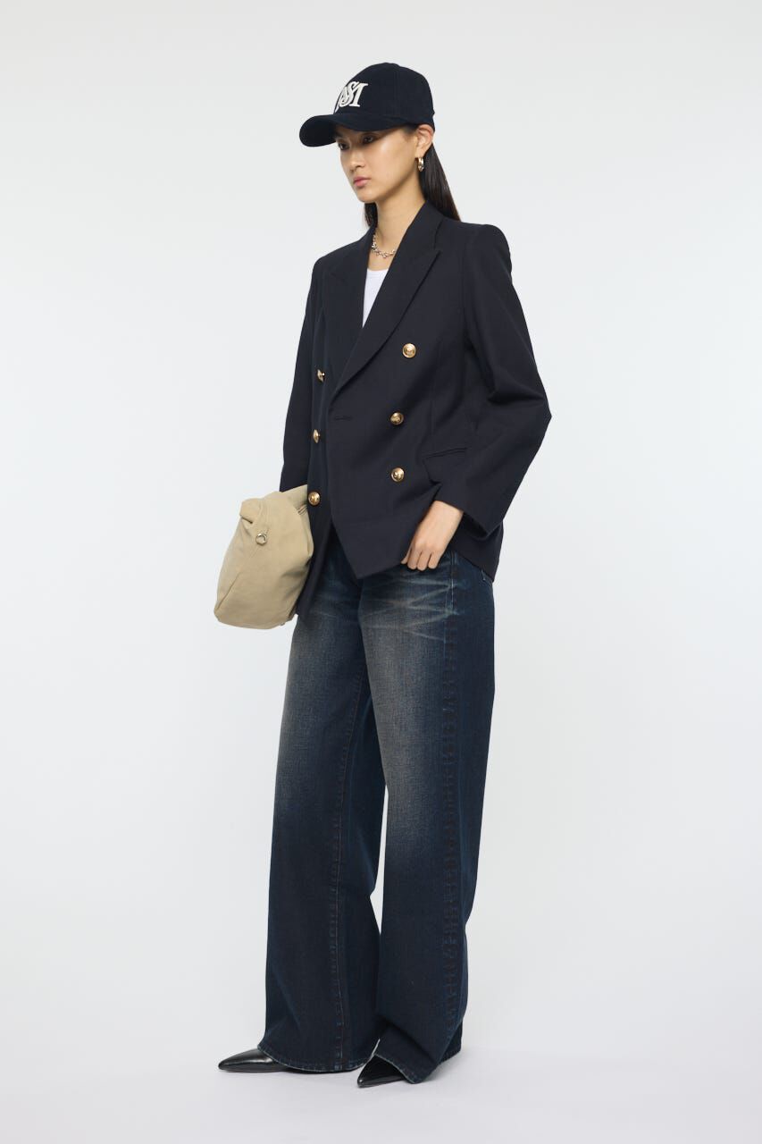 MOUSSY「DIRT EFFECTED WIDE STRAIGHT デニムパンツ」|デニム|