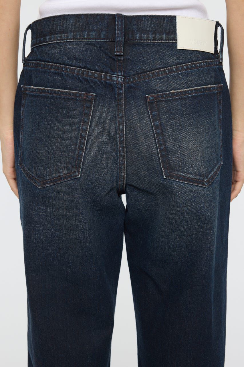 MOUSSY「DIRT EFFECTED WIDE STRAIGHT デニムパンツ」|デニム|