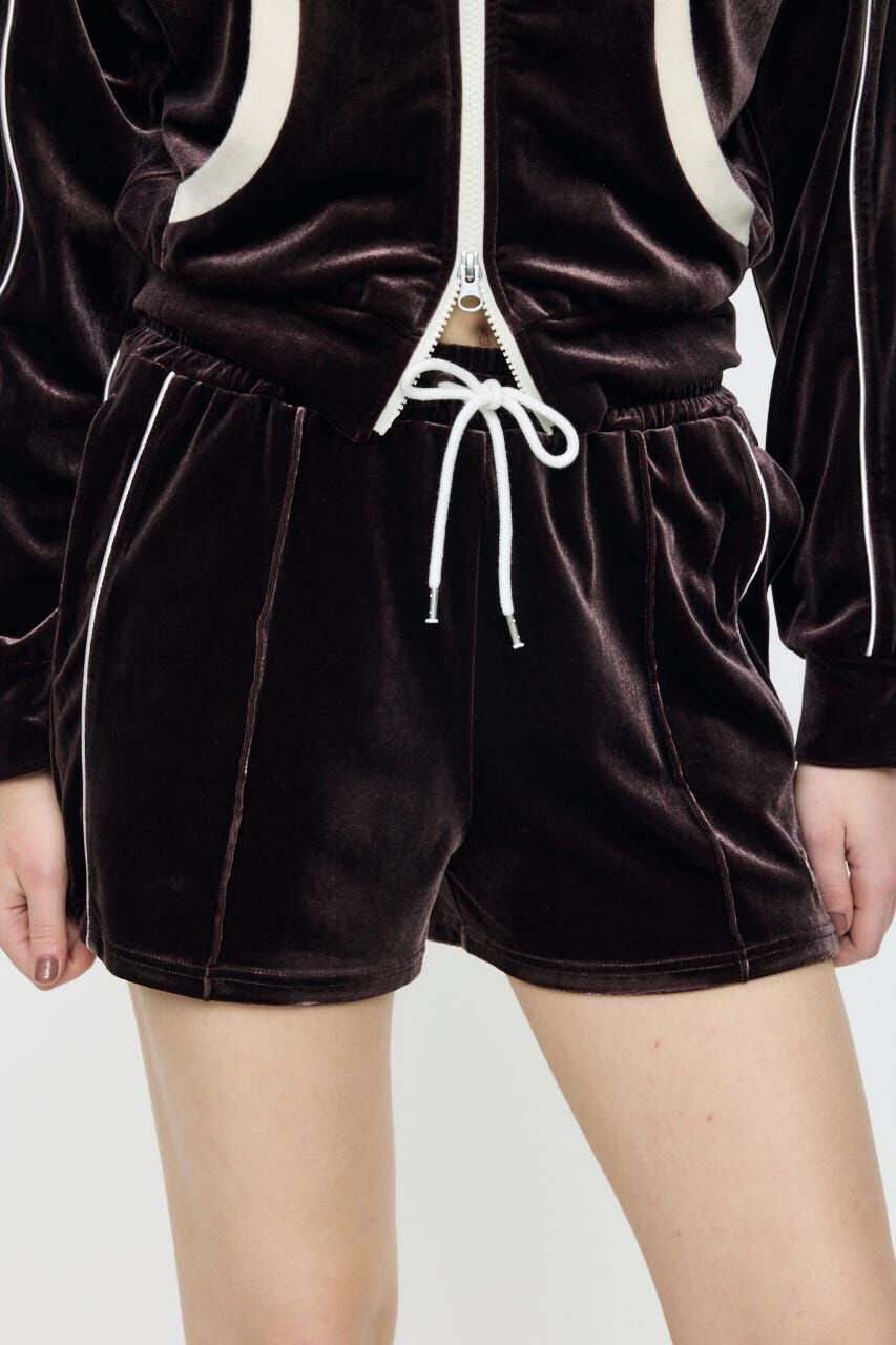 MOUSSY「VELOUR TRACK ショーツ」|その他|BRN